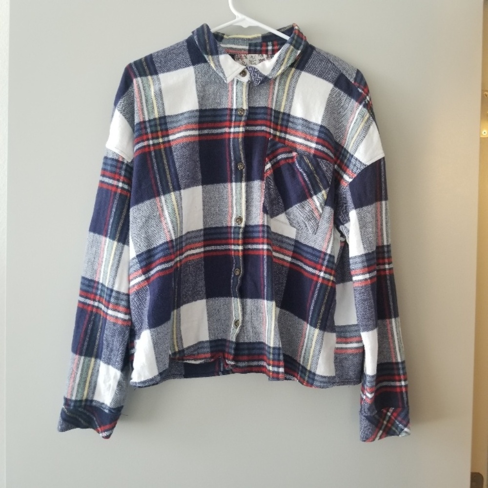 Multi-Colored Flannel Button Up Shirt
